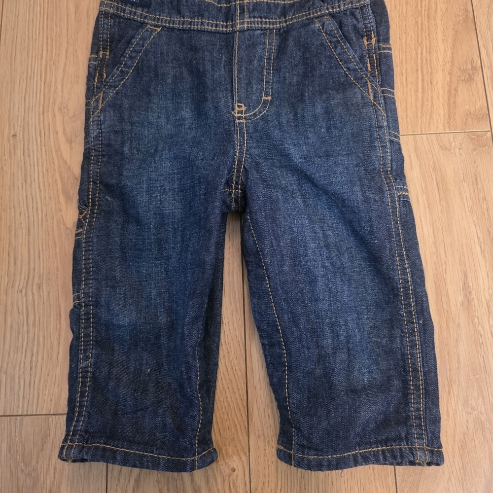 Oshkosh Bgosh Denim Overalls- 12 Months - Picture 5 of 14